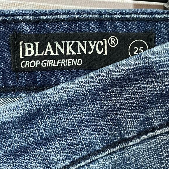 Blank NYC Crop Girlfriend Embellished Jeans - Blue - 25 - Picture 10 of 11